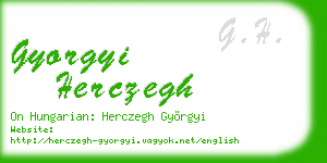 gyorgyi herczegh business card