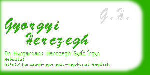 gyorgyi herczegh business card